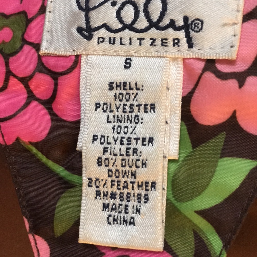 New Reversible Lilly Pulitzer Down Vest Fabulous S - Picture 8 of 8